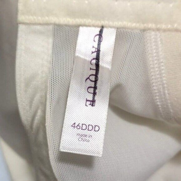 Cacique Lane Bryant Womens Bra Smooth Satin Full Coverage 46DDD Ivory Bisque - Picture 4 of 8